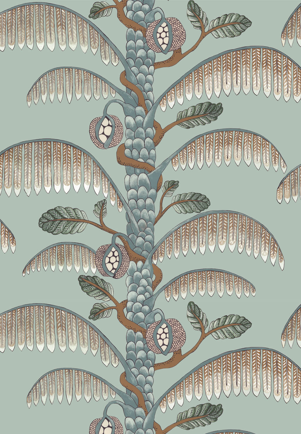 Palm Stripe Wallpaper | Radmoor Blue