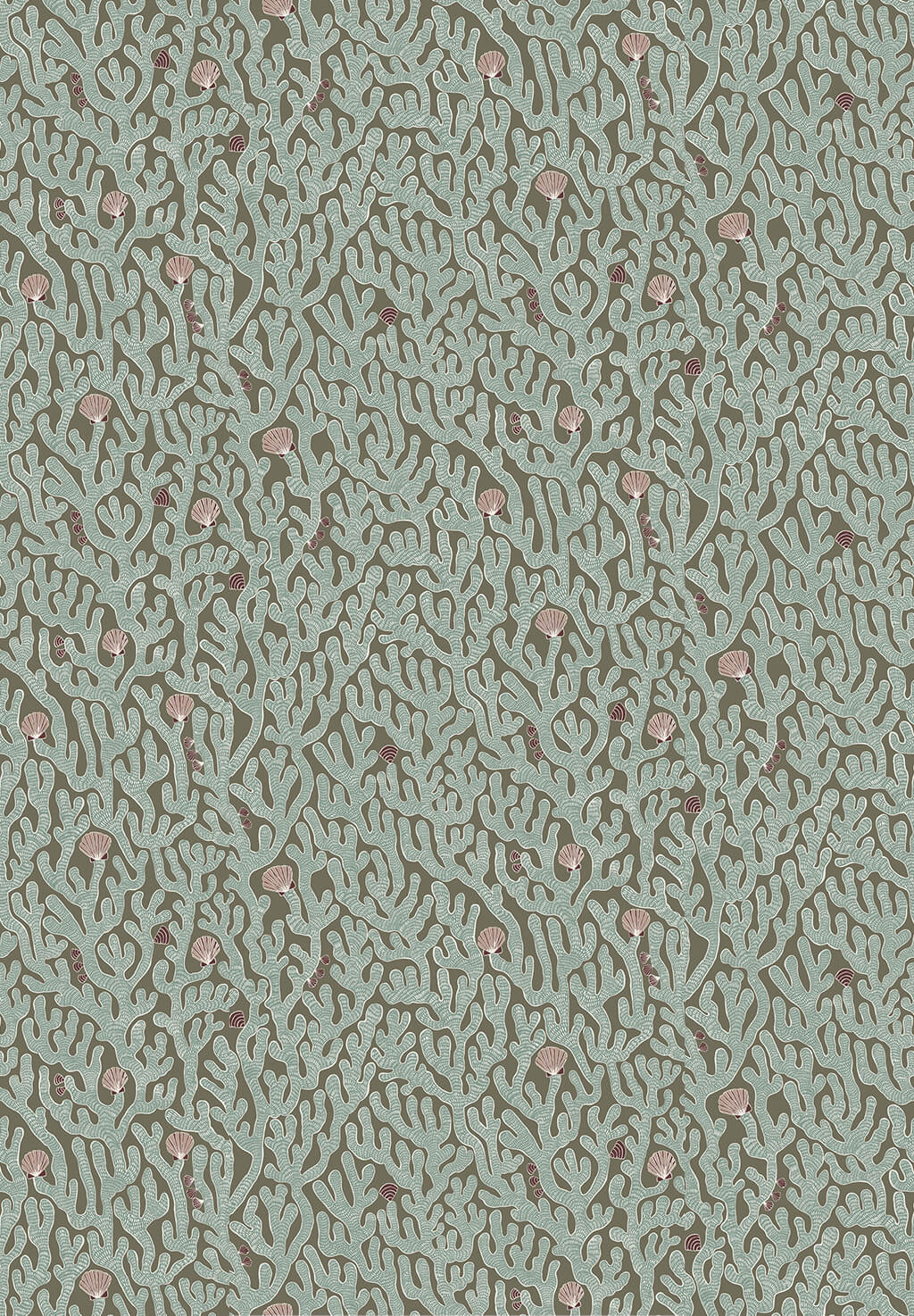 Coral Wallpaper | Osney Blue