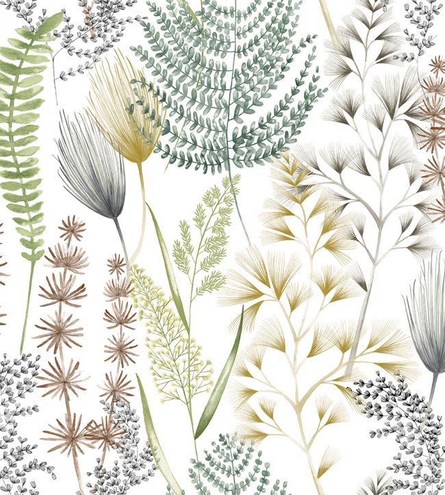 Summer Ferns Wallpaper - Multicolor