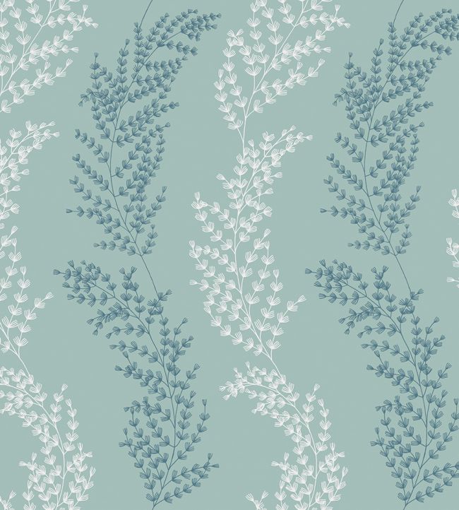 Mimosa Trail Wallpaper - Blue 