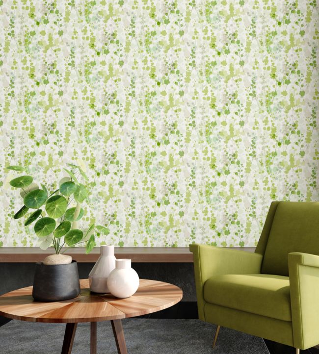 Blossom Room Wallpaper - Green
