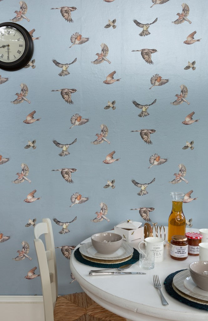 Early Bird Room Wallpaper - Teal
