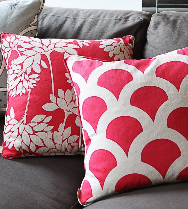 Grand Kyoto Koi Room Fabric - Red