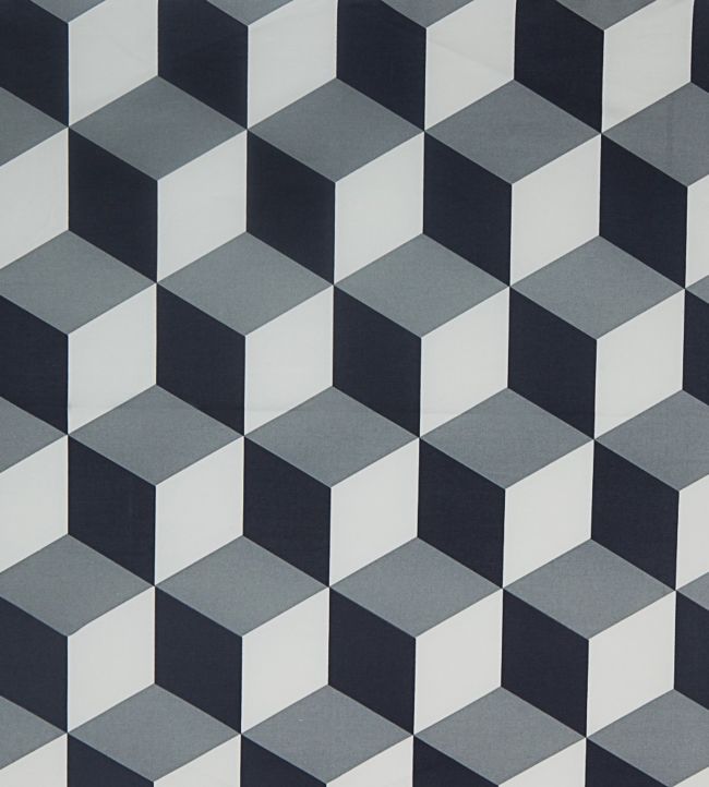 Cubes Fabric - Black 
