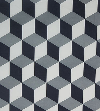 Cubes Fabric - Black 