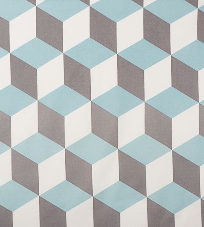 Cubes Fabric - Blue