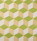 Cubes Fabric - Green 
