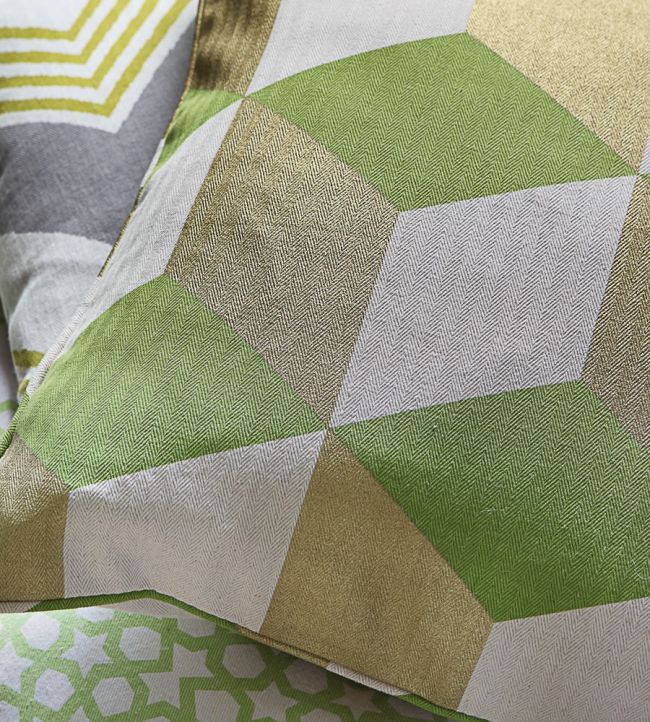 Cubes Room Fabric - Green