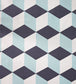 Cubes Fabric - Blue 