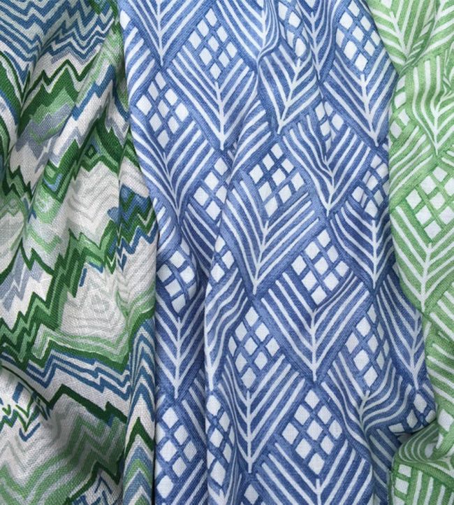 Pine Flower Room Fabric - Green