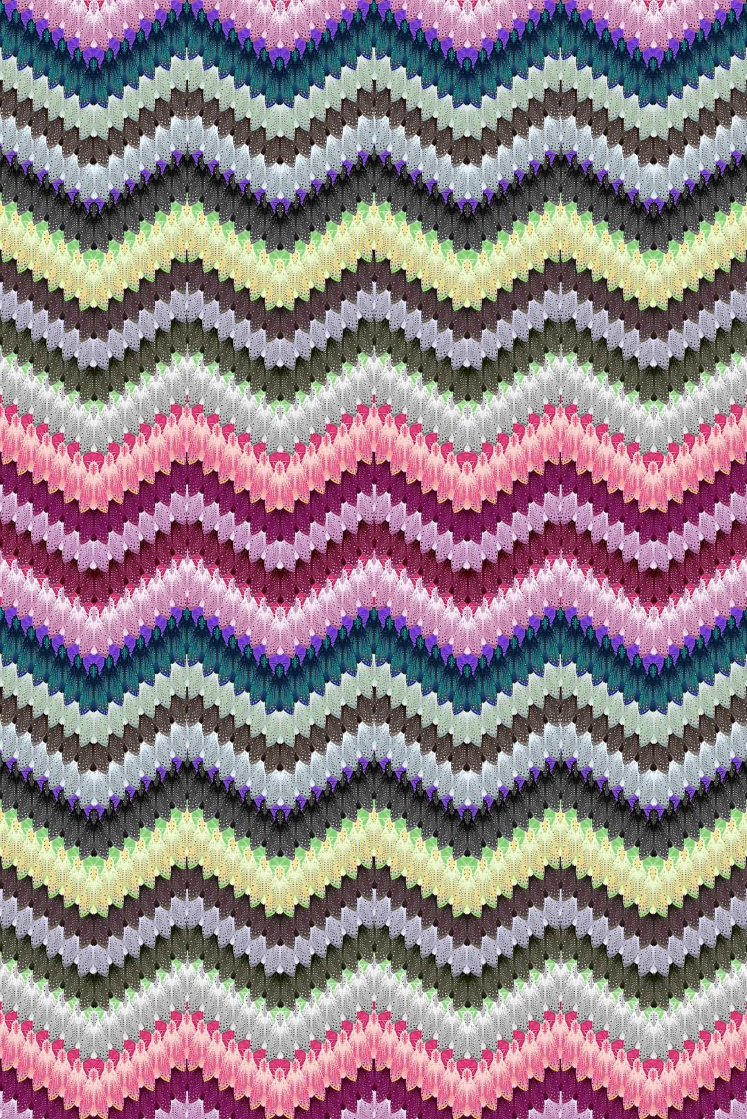 Zig Zag Moth Original Wallpaper - Multicolor