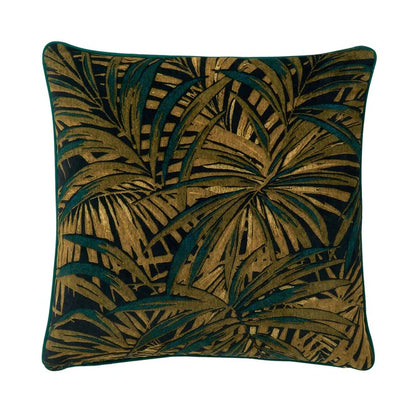 Butterfly Palm Maize Velvet Cushion