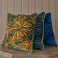 Butterfly Palm Maize Velvet Room Cushion
