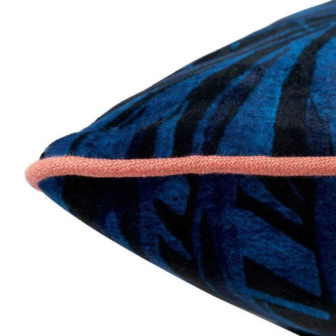 Butterfly Palm Electric Velvet Side Cushion