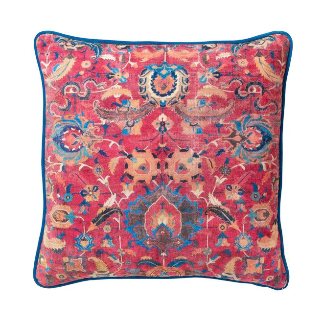 Magic Carpet Magenta Velvet Cushion