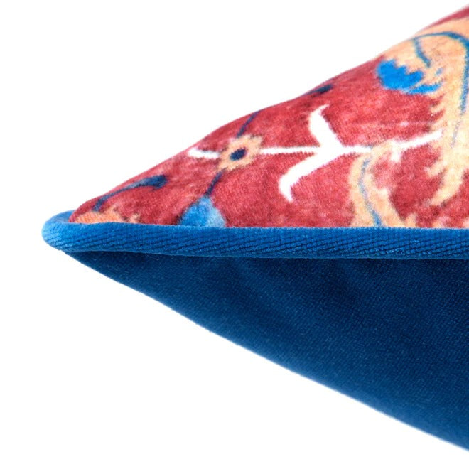 Magic Carpet Magenta Velvet Side Cushion