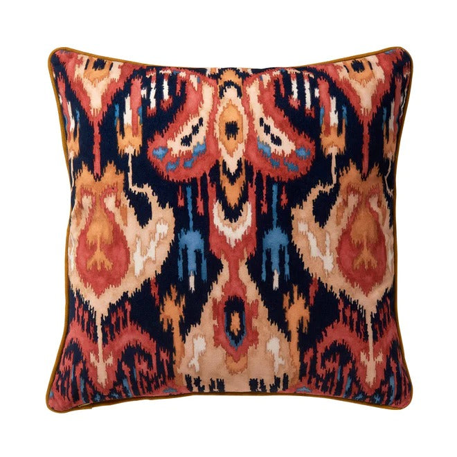 Bukhara Saffron Velvet Back Cushion