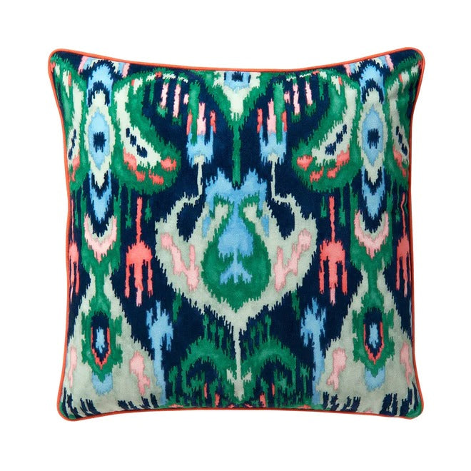 Bukhara Emerald Velvet Cushion