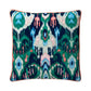 Bukhara Emerald Velvet Back Cushion