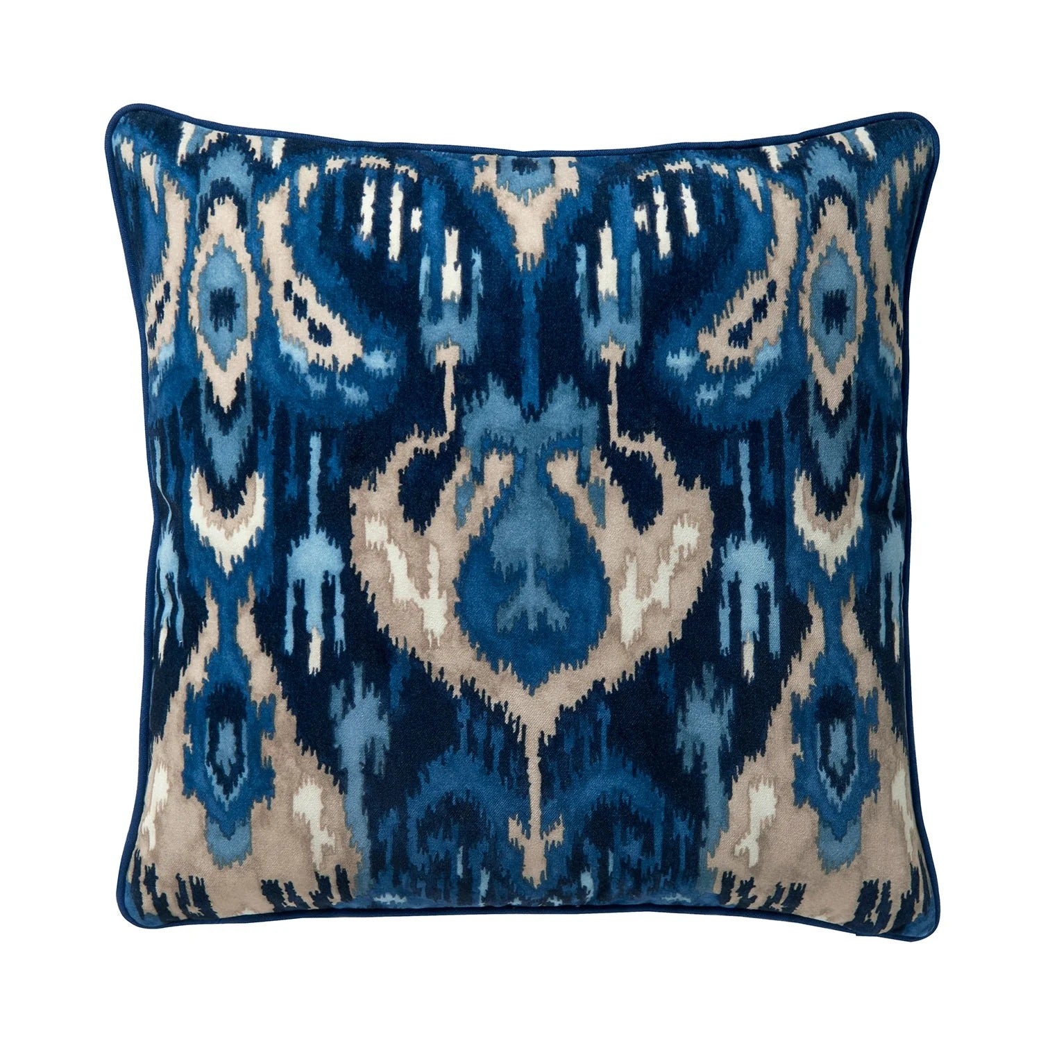Bukhara Indigo Velvet Cushion