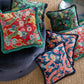 Double Dragon Lacquer Red Velvet Room Cushion