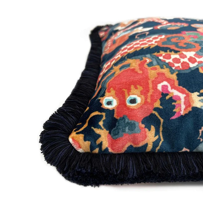 Double Dragon Twilight Velvet Back Cushion