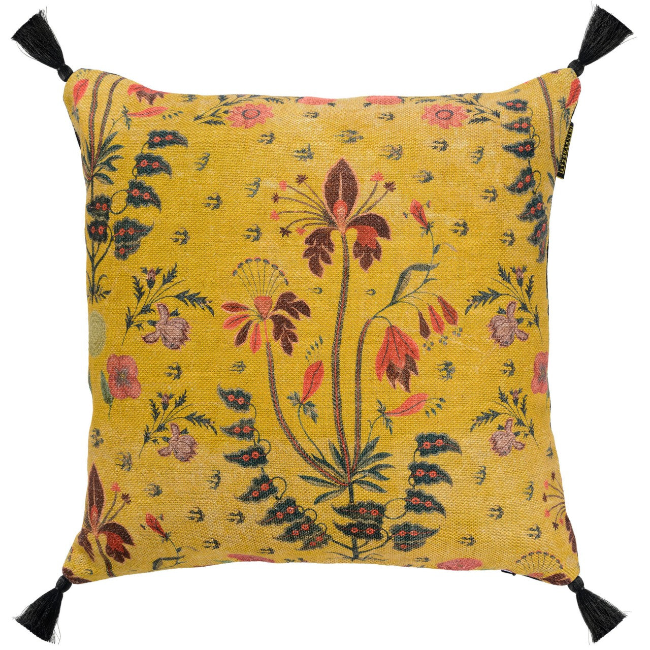 GYPSY OCHRE Anthracite Cushion - Yellow