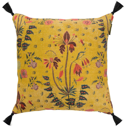 GYPSY OCHRE Anthracite Cushion - Yellow