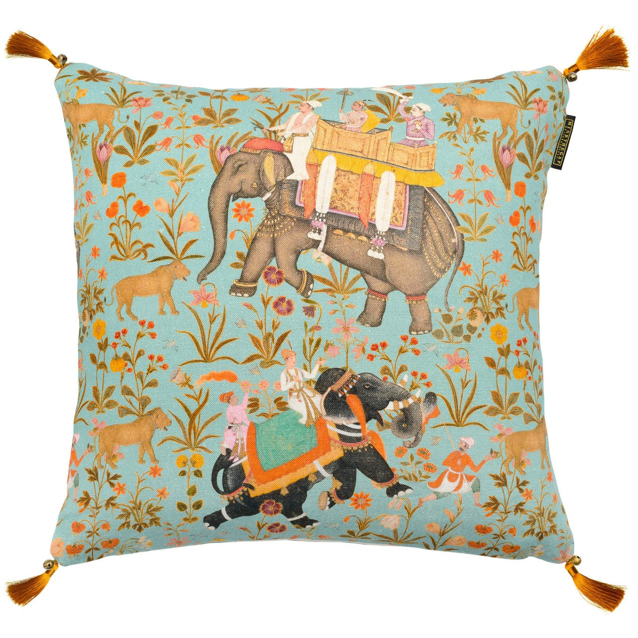 HINDUSTAN Aquamarine Room Linen Cushion 2 - Teal