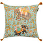 HINDUSTAN Aquamarine Room Linen Cushion 2 - Teal