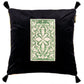 SPANISH EMBROIDERY Velvet Embroidered Room Cushion 3 - Green
