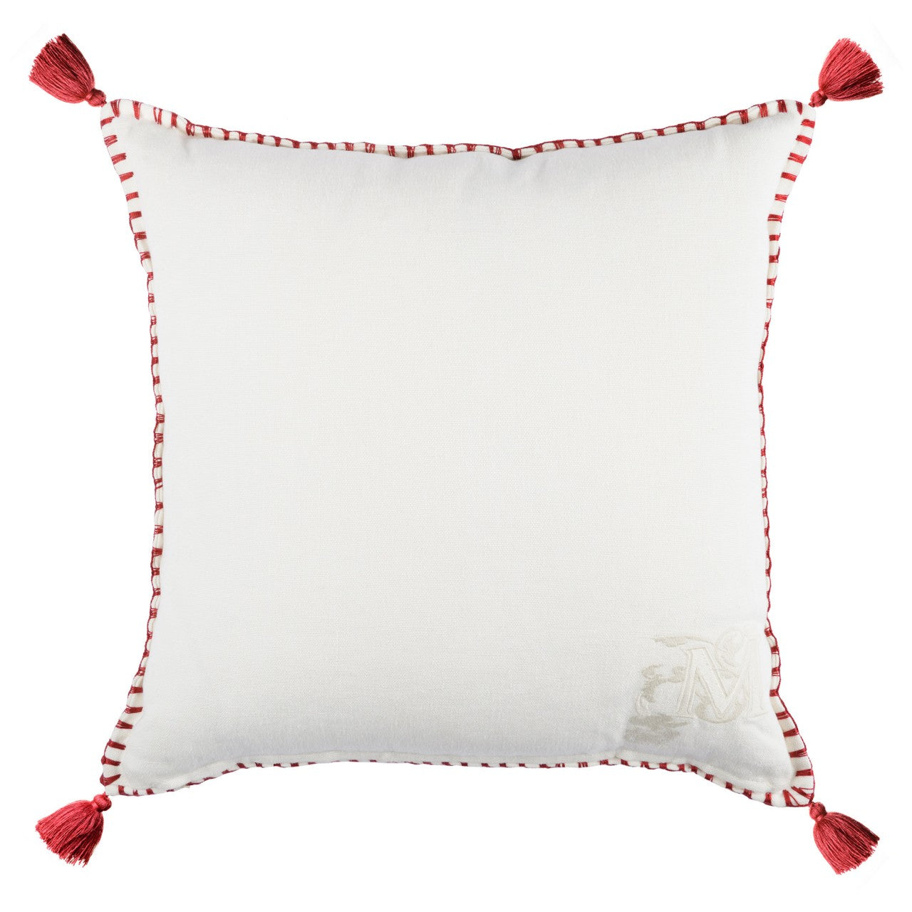 ROOTS OF TRANSYLVANIA Linen Embroidered Room Cushion - White