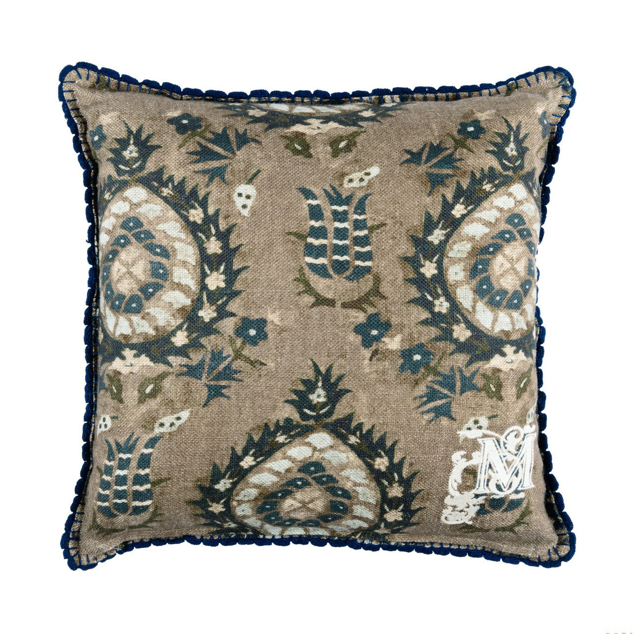 FLOURISH Linen Cushion - Gray