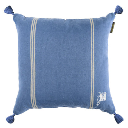 KATALIN Stripe Heavy Linen Cushion - Blue