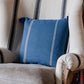 KATALIN Stripe Heavy Room Linen Cushion - Blue