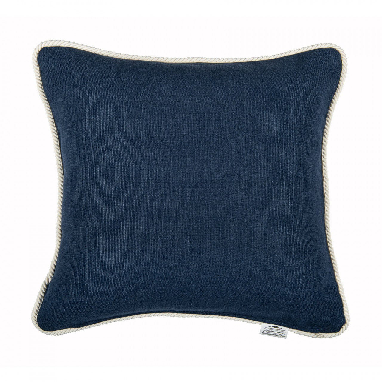 AHOY! Linen Embroidered Room Cushion - Blue
