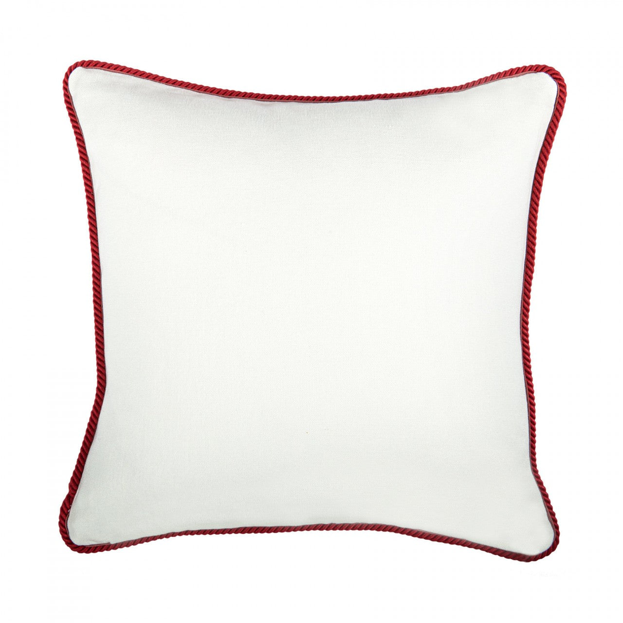 SIREN Linen Embroidered Room Cushion - White