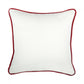SIREN Linen Embroidered Room Cushion - White