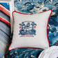 SIREN Linen Embroidered Room Cushion 2 - White