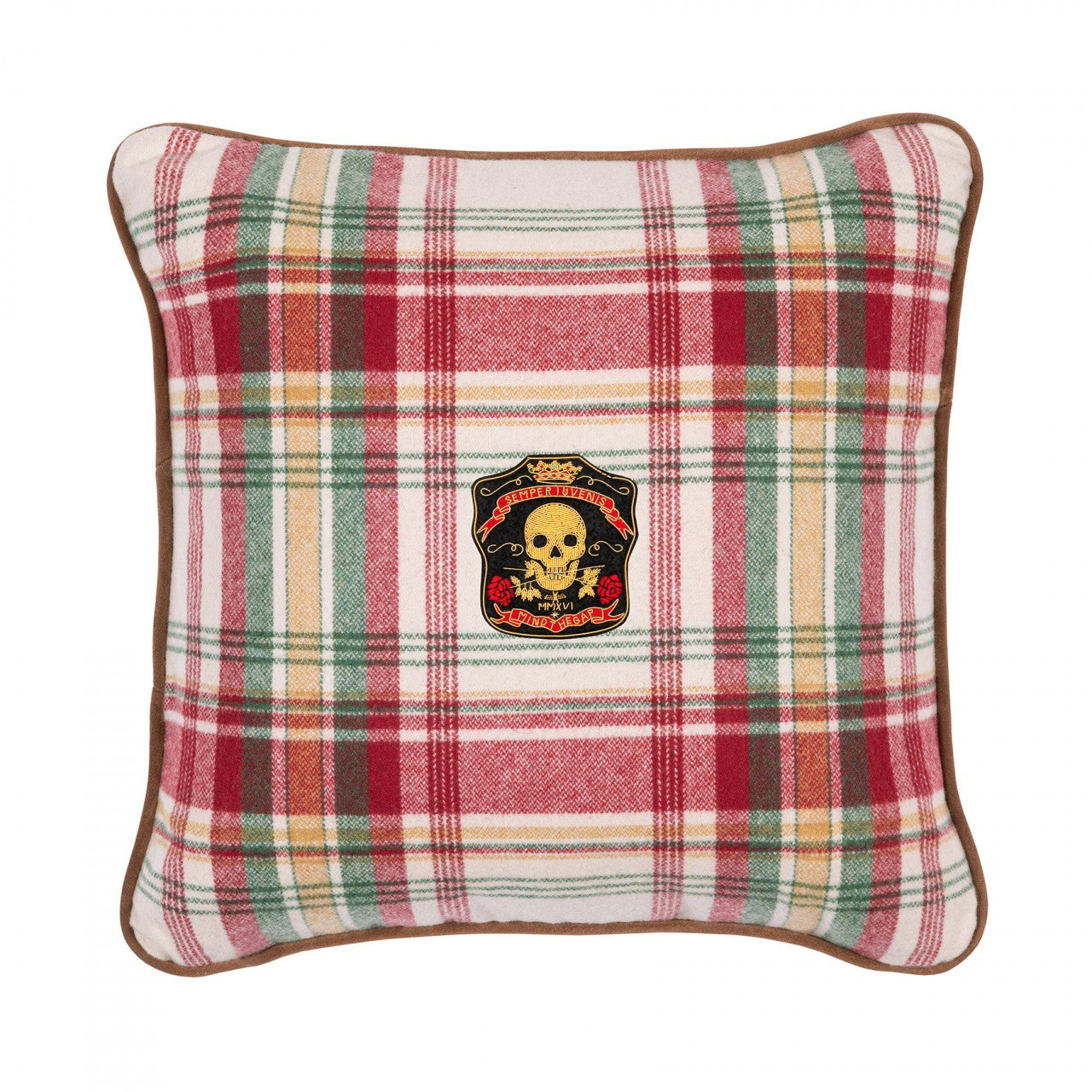 SULLIVAN PLAID Wool Cushion - Red