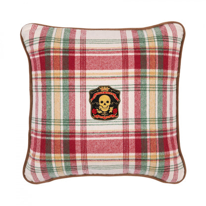 SULLIVAN PLAID Wool Cushion - Red
