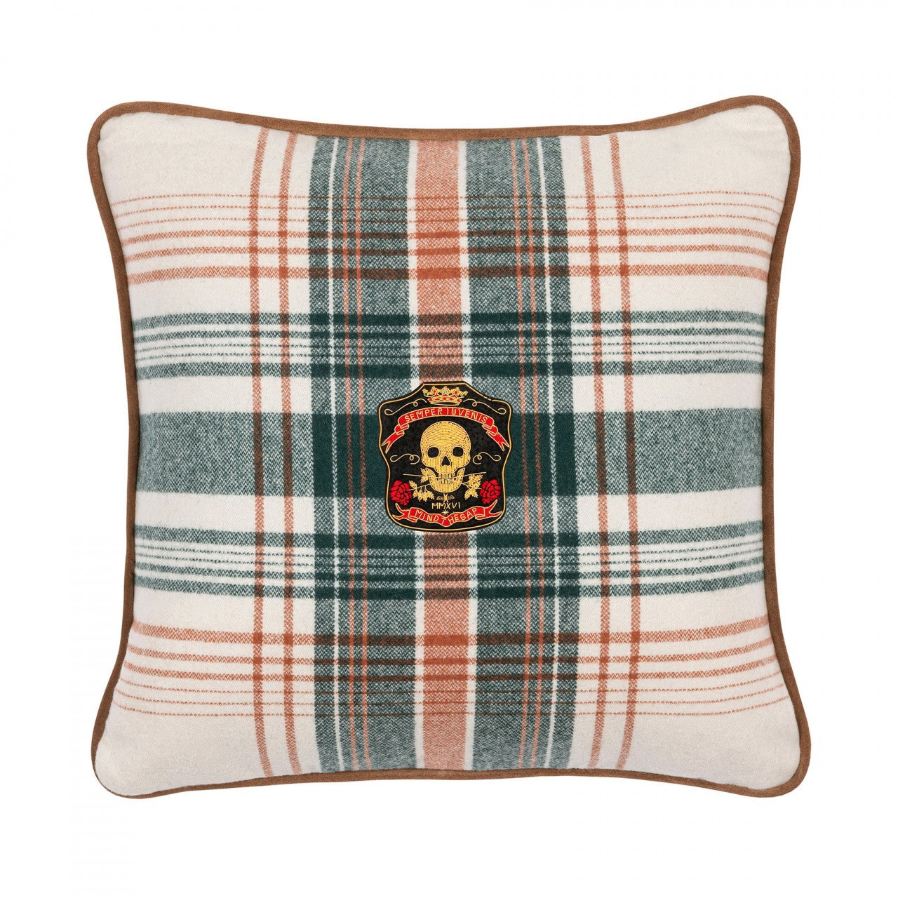 MONTEREY PLAID Wool Cushion - Pink