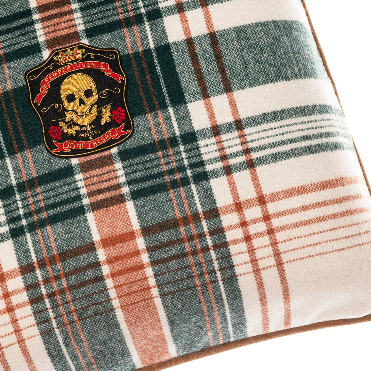 MONTEREY PLAID Wool Room Cushion 4 - Pink