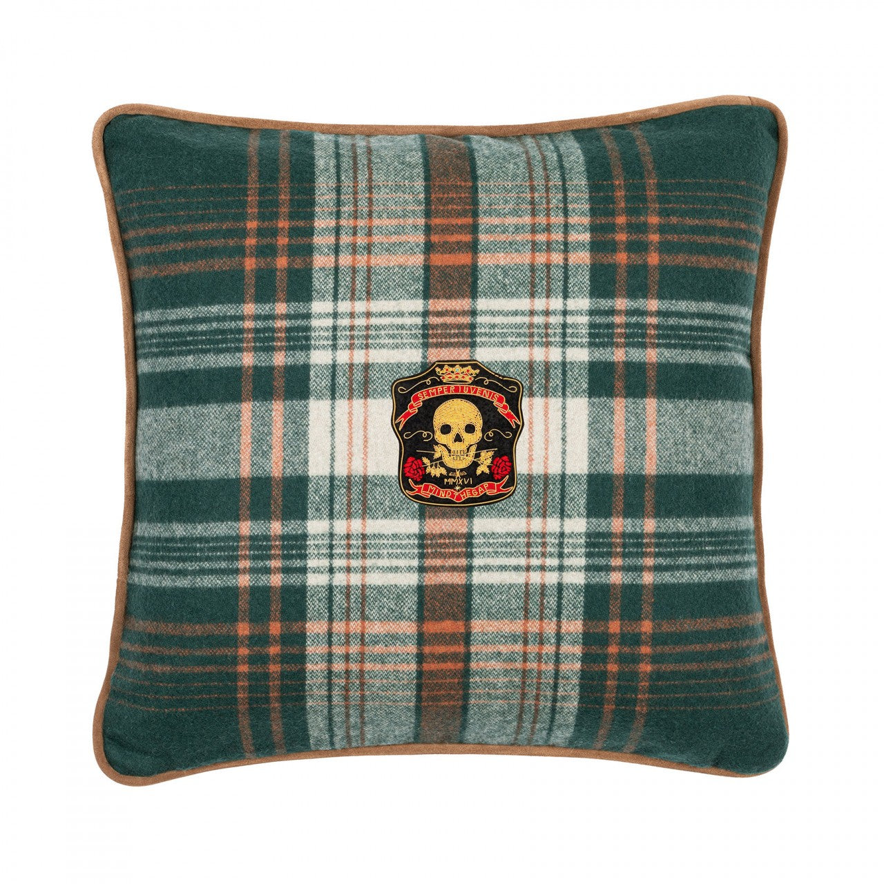 MONTEREY PLAID Wool Cushion - Green