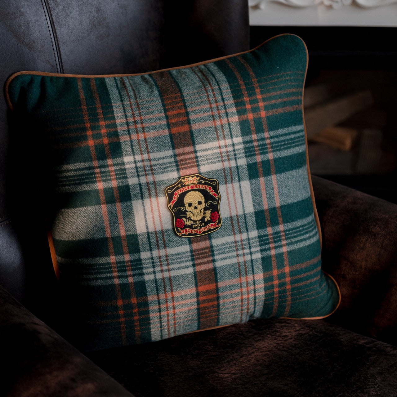 MONTEREY PLAID Wool Room Cushion 2 - Green