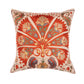 MEROS SUZANI Silk Embroidered Room Cushion 2 - Orange