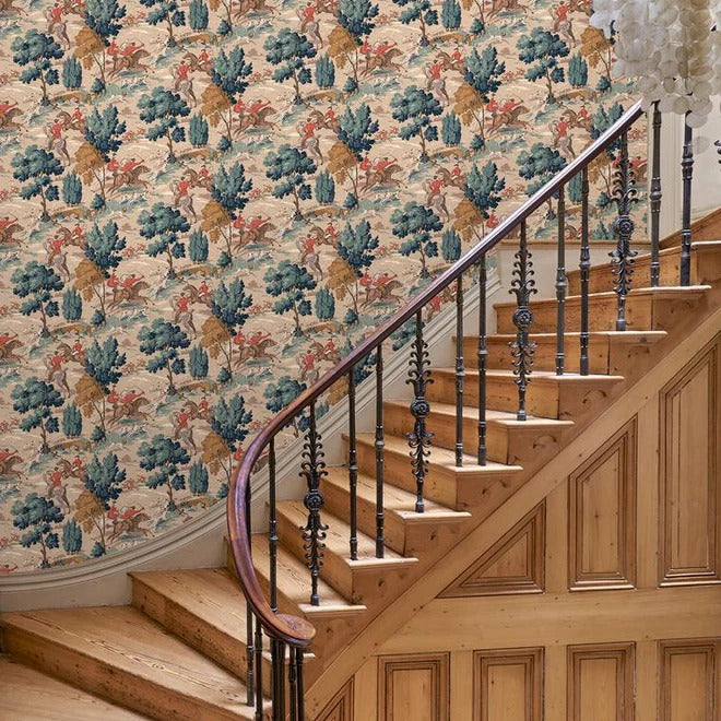 Tally Ho! Biscuit Room Wallpaper