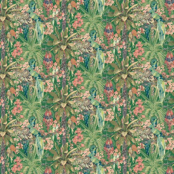 Rainforest Rabble Juniper Wallpaper