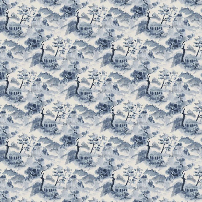 Mountain Retreat Ink Wallpaper