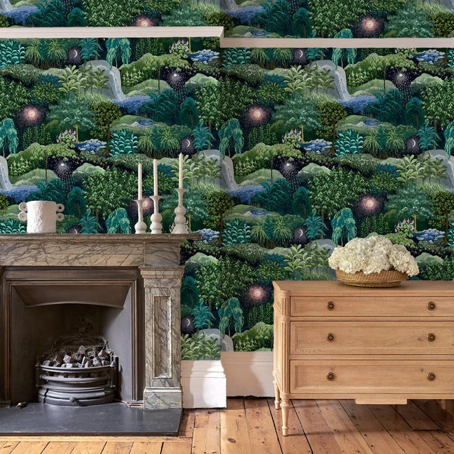 Nightfall Pitch Room Wallpaper